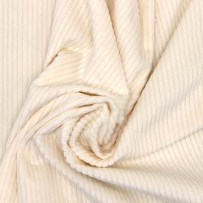 Stretch corduroy fabric - off-white