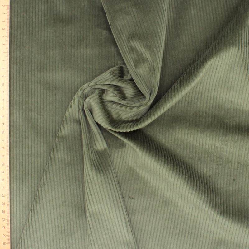 Stretch corduroy fabric - khaki