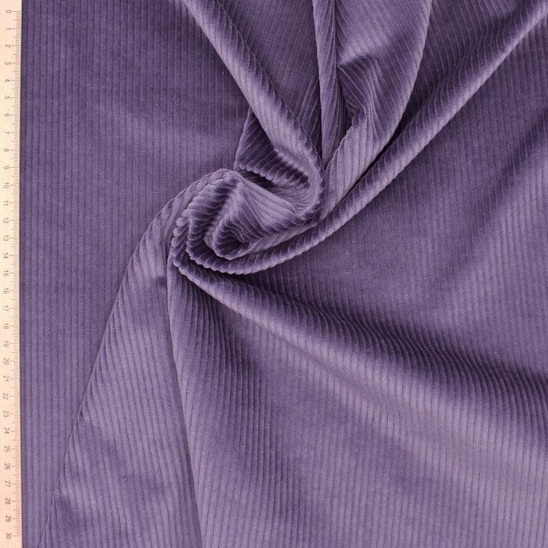 Stretch corduroy fabric - aubergine