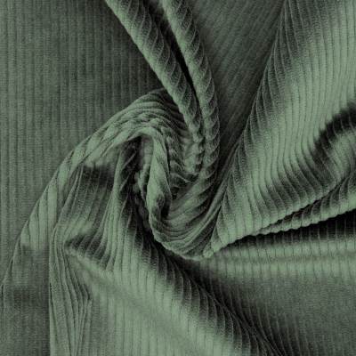 Stretch corduroy fabric - green