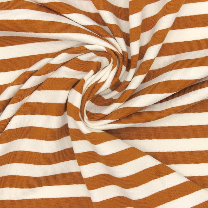 French Terry stripes - rust