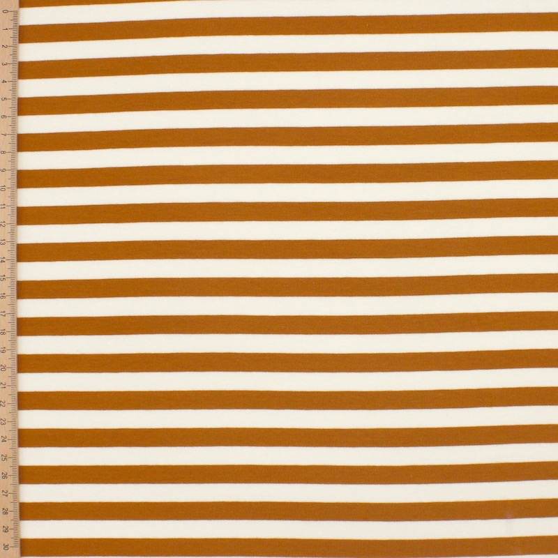 French Terry stripes - rust