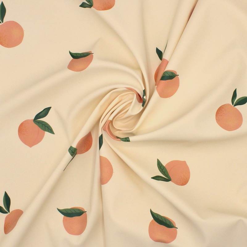 Peach waterproof fabric - yellow