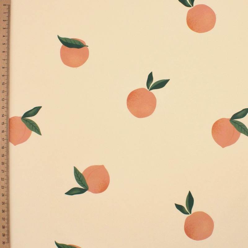 Peach waterproof fabric - yellow