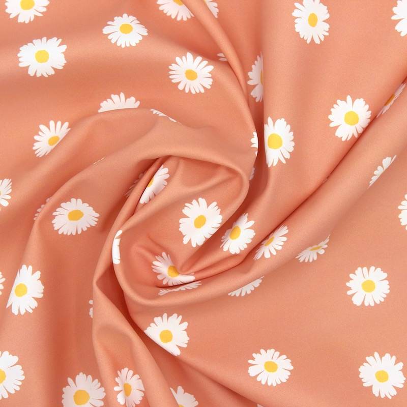 Daisy waterproof fabric - salmon