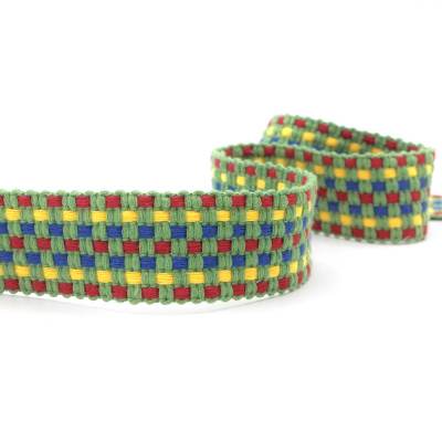 Vintage jacquard braid trim - multicolored 