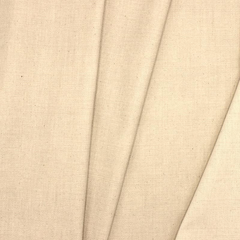 Coton enduit uni - beige