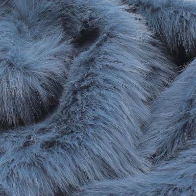 Faux fur in polyester - blue