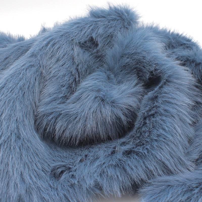 Faux fur in polyester - blue