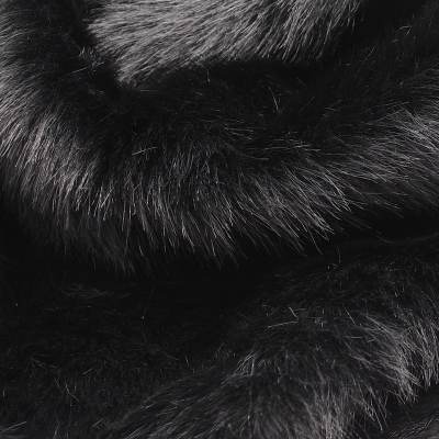 Faux fur in polyester - black