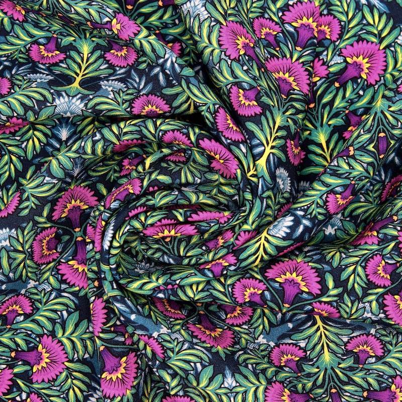 Floral printed viscose fabric - Multicolored