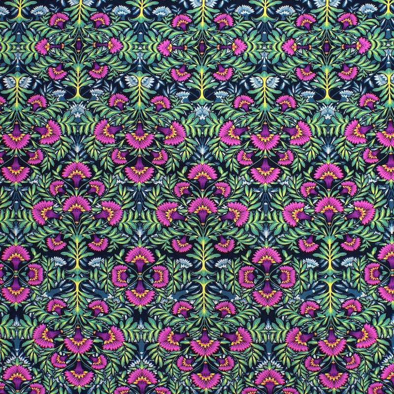 Floral printed viscose fabric - Multicolored