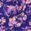 Floral printed viscose fabric - blue