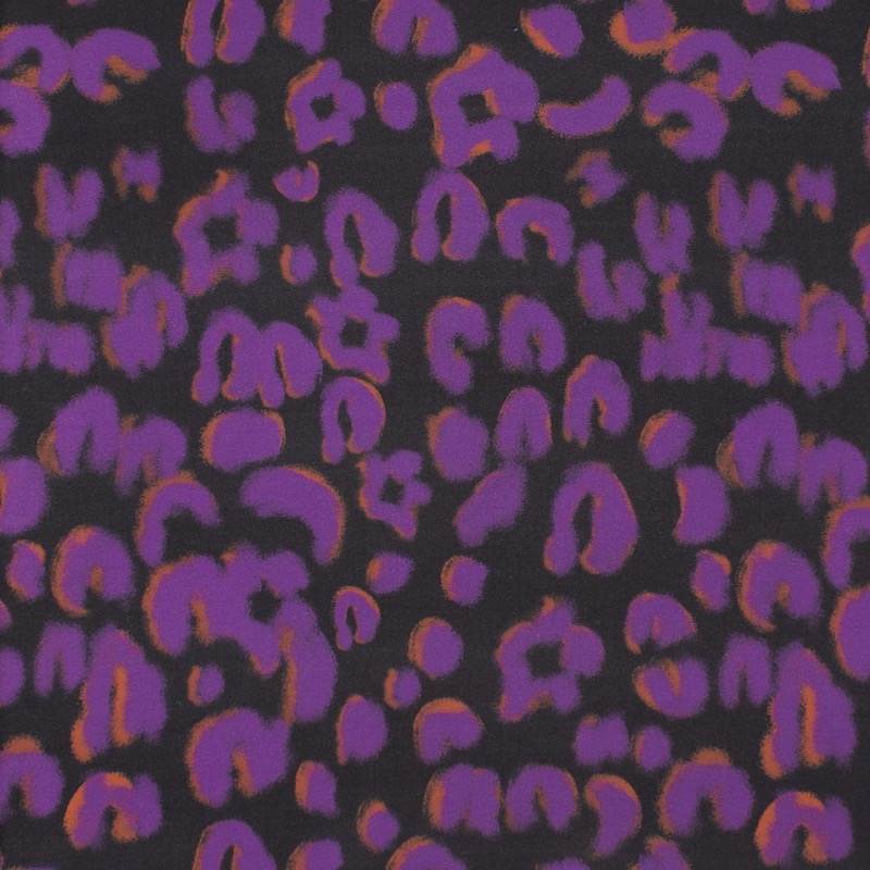 Printed viscose fabric - black