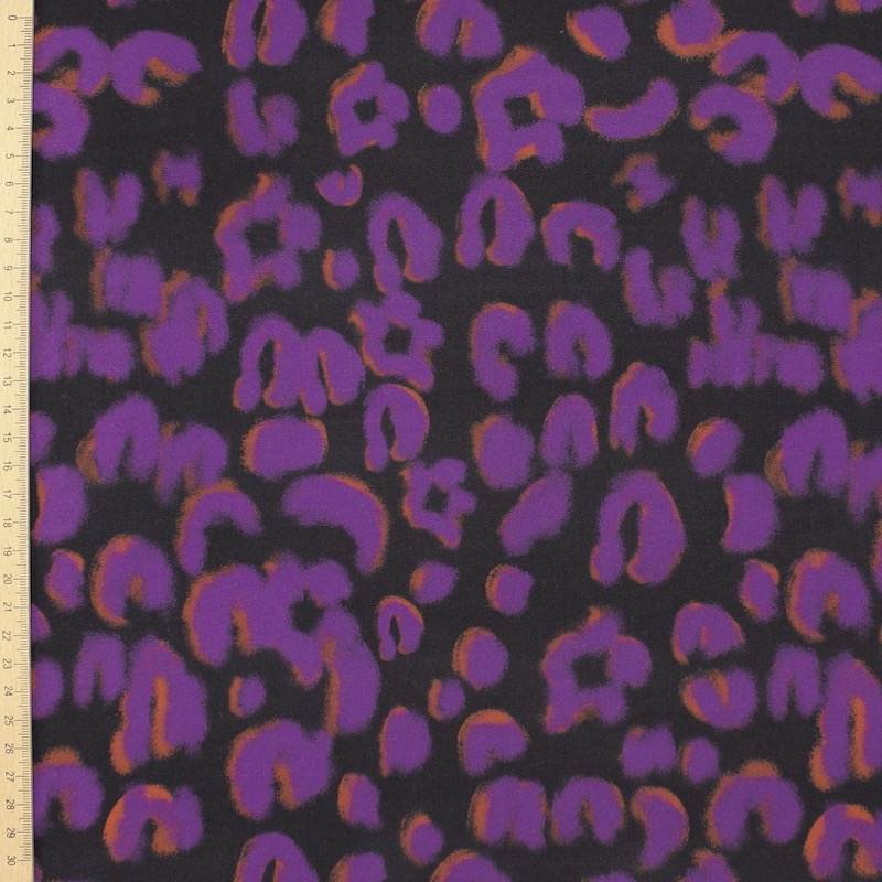 Printed viscose fabric - black