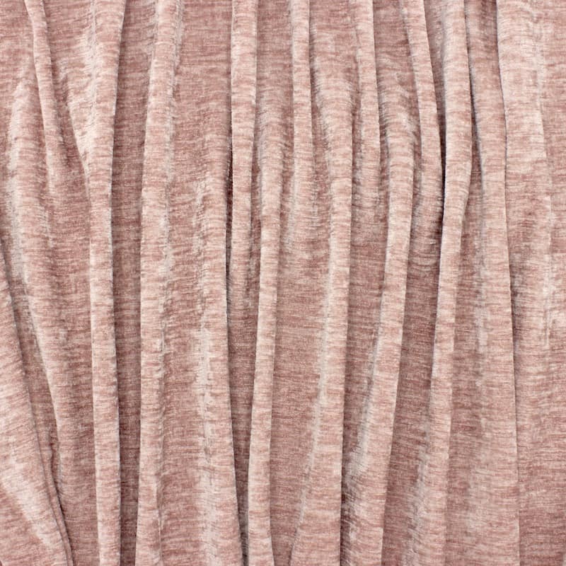 Tissu ameublement velours - vieux rose