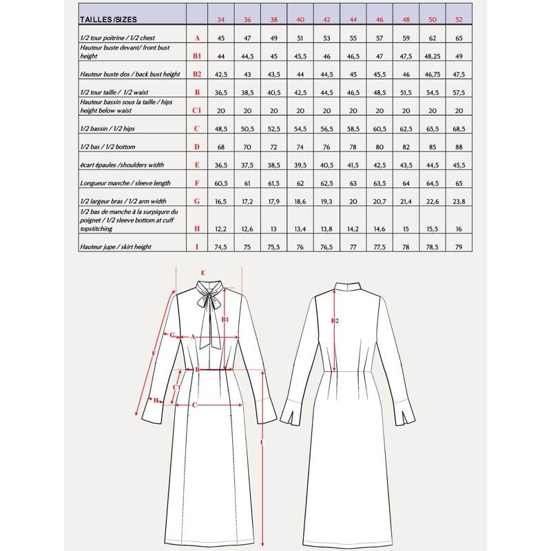 Patroon vrouwen - jurk Péninsule