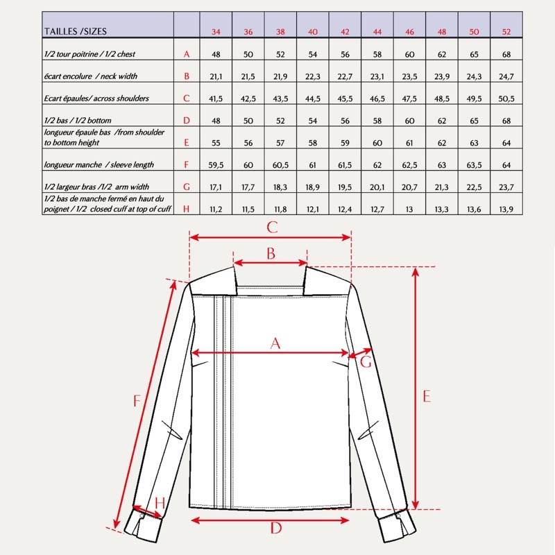 Pattern women blouse Déferlante