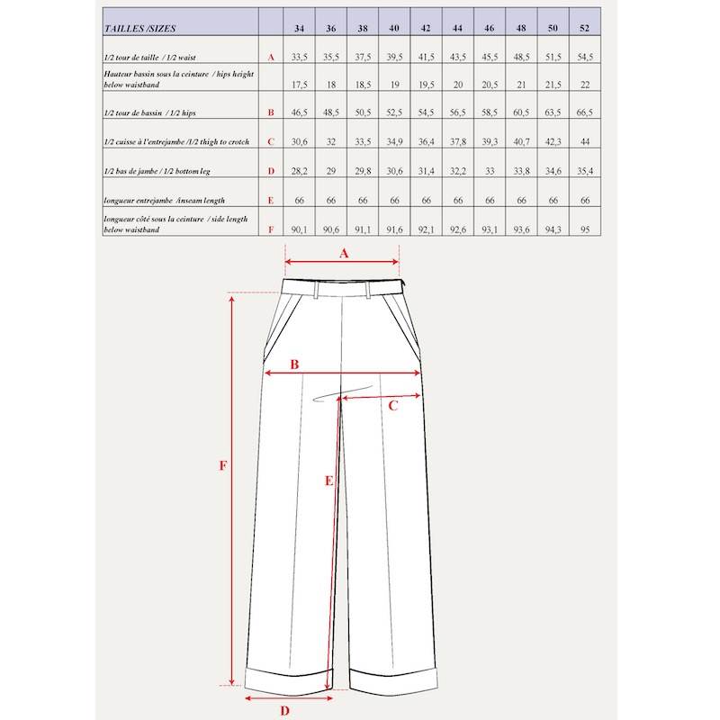 Patron femme pantalon Récif