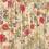 Flower-printed cotton fabric - cream