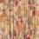 Flower-printed cotton fabric - beige