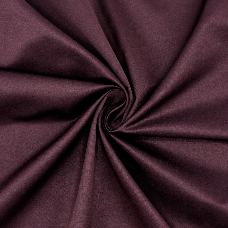 Satin de coton bordeaux