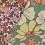 Double-faced floral quilted fabric - green/white