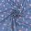 100% cotton bird fabric - blue