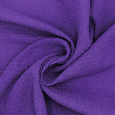 Double cotton gauze - purple