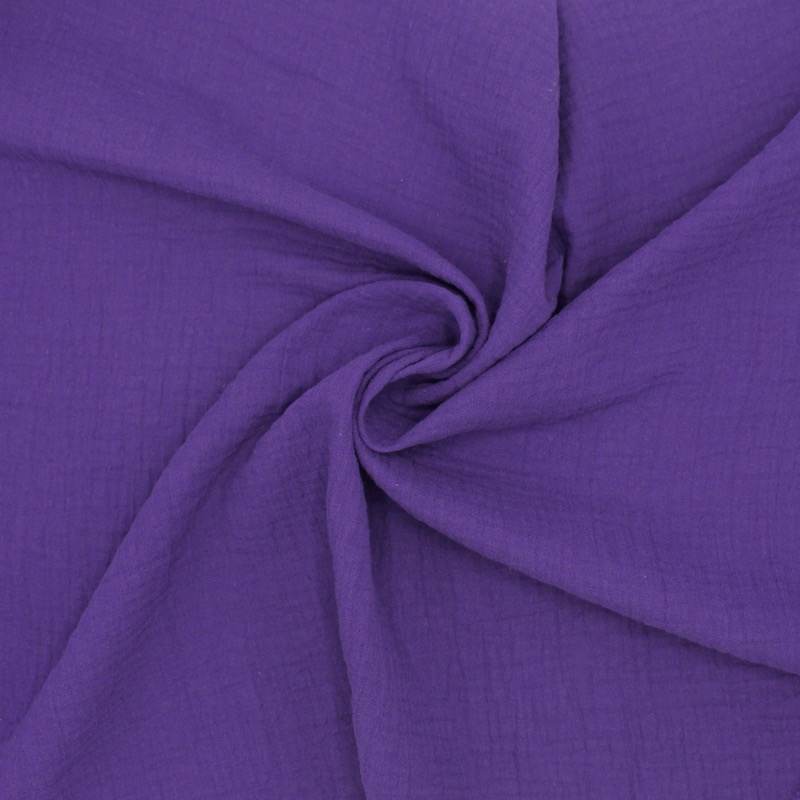 Double cotton gauze - purple