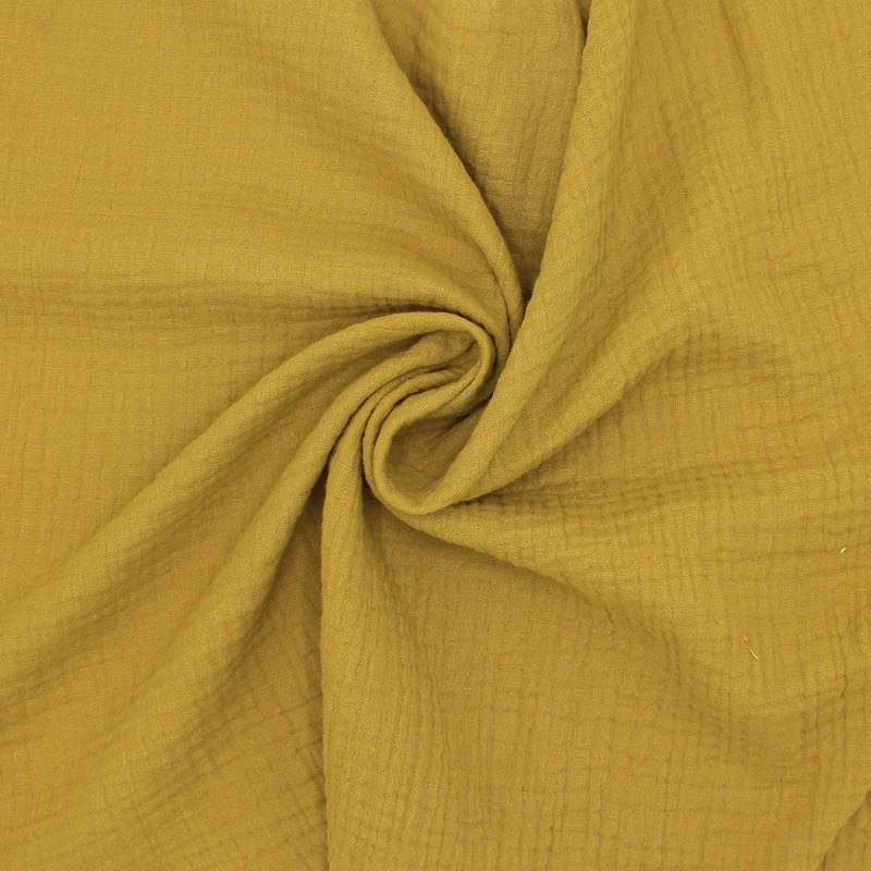 Double cotton gauze - ochre