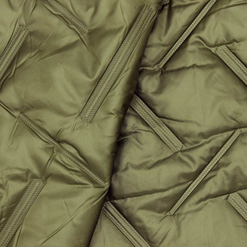 Double-sided quilted fabric - khaki