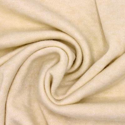 Gebreide stof van viscose en polyester - ecru