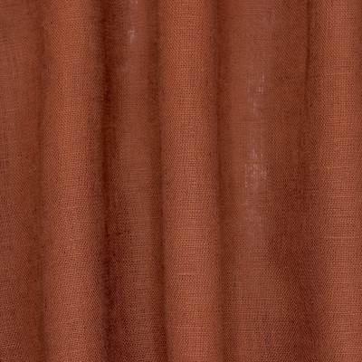 100% plain linen fabric - sienna