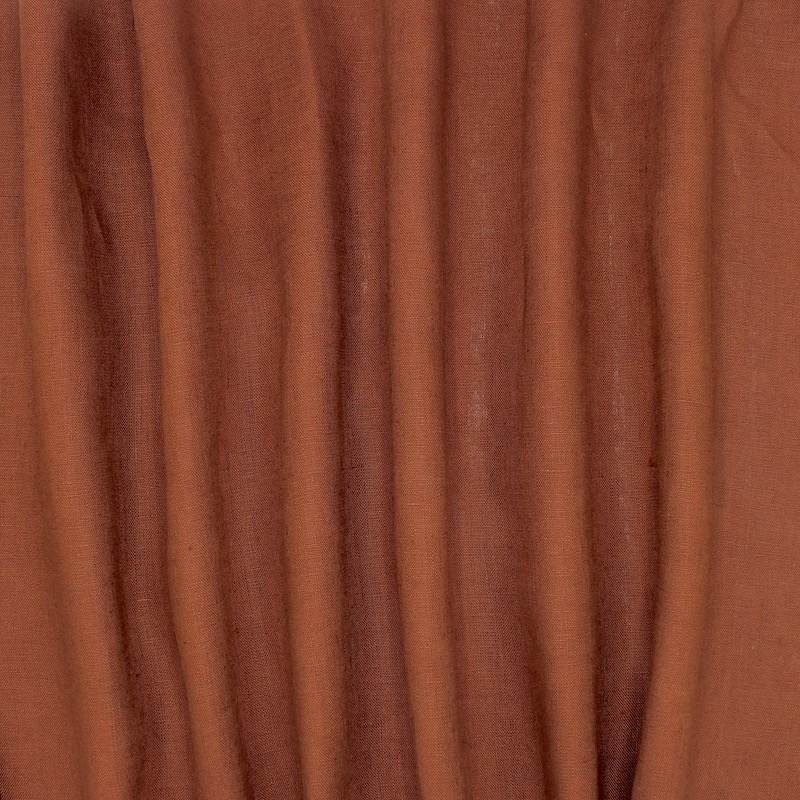 100% plain linen fabric - sienna