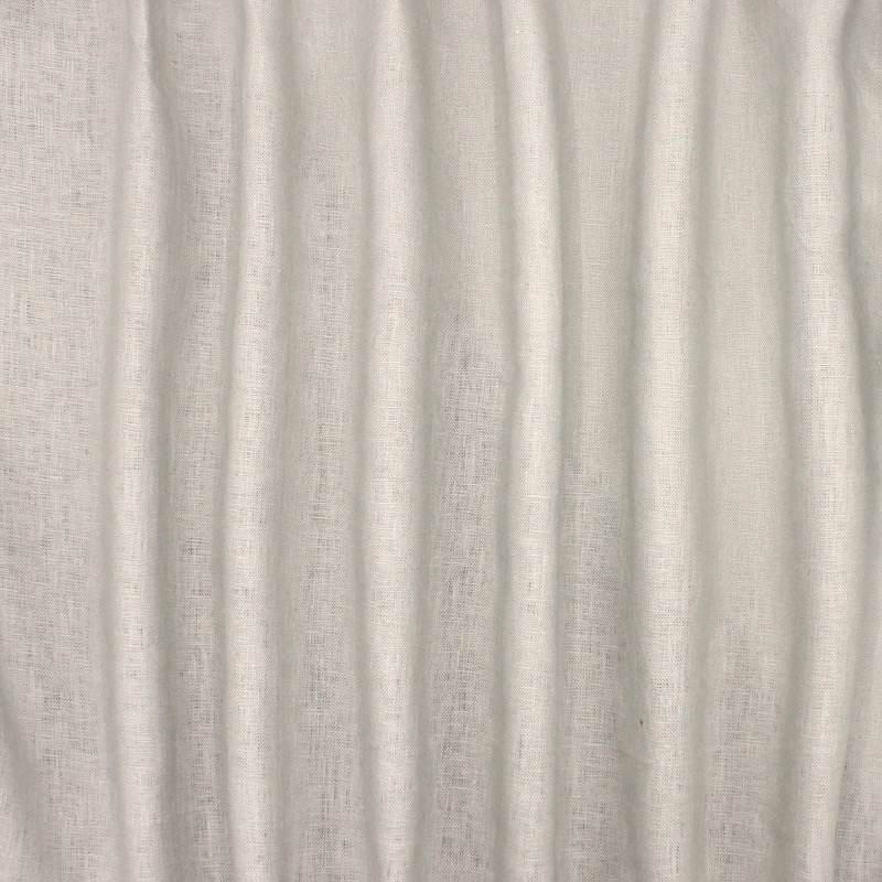 100% linen plain weave - pearl grey