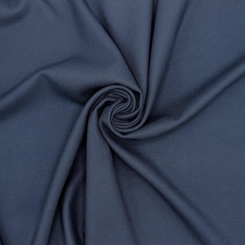 Fabric in polyester and viscose - navy blue 