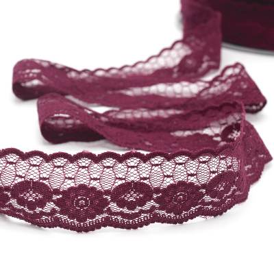 Lace ribbon - burgundy