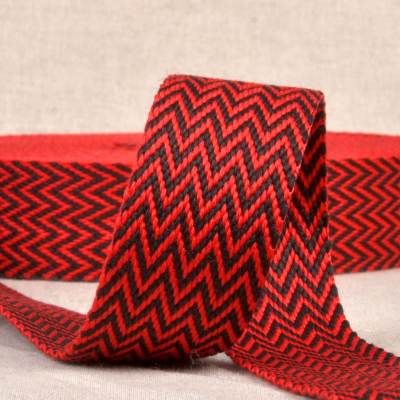 Tweekleurige chevron banden - zwart en rood