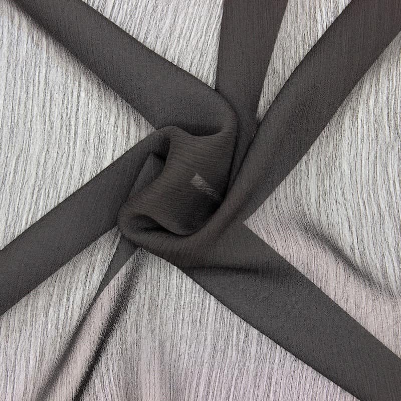 Tissu voile polyester - noir