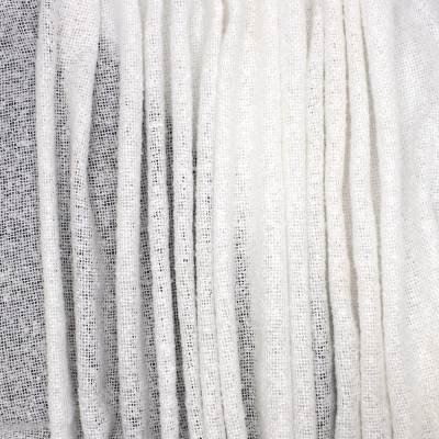 Semi-transparent polyester upholstery fabric - white