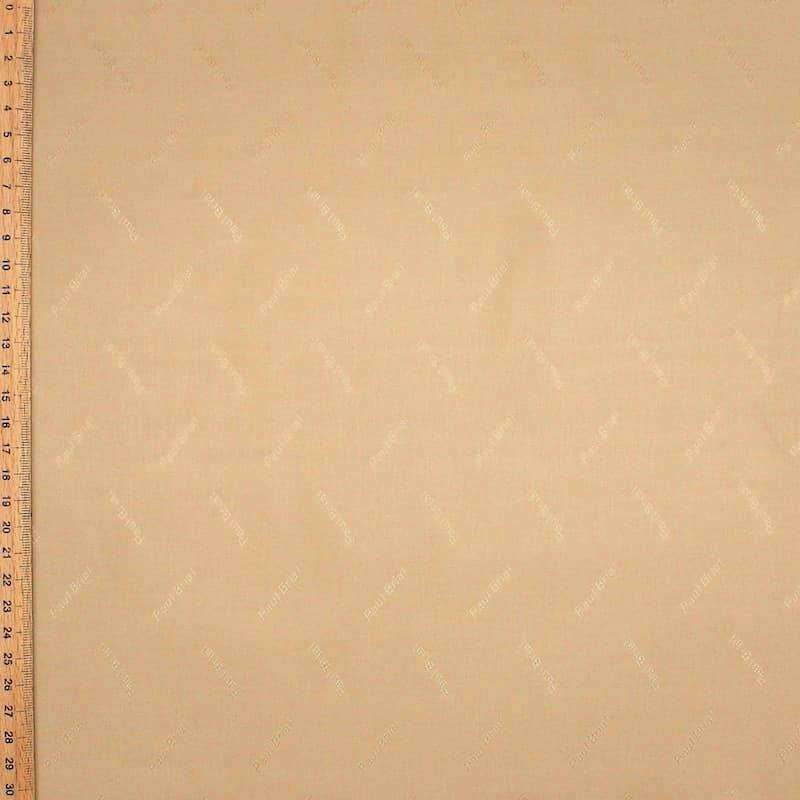 Coupon van 3m jacquard voeringstof -beige