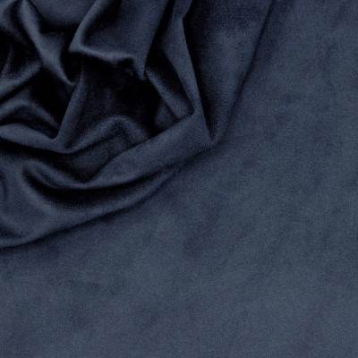 Extensible suede fabric - navy blue