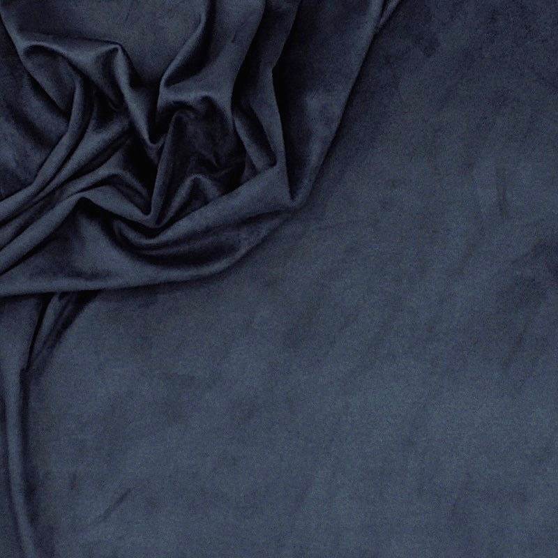 Extensible suede fabric - navy blue