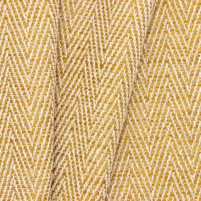 Jacquard upholstery fabric - ecru and mustard