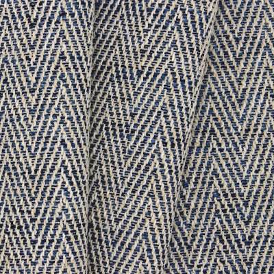 Jacquard upholstery fabric - ecru and navy