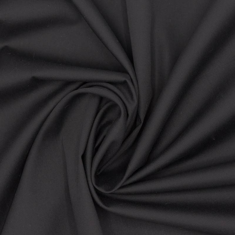 Voile coton et polyester - noir