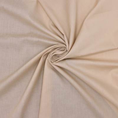 Voile coton et polyester - beige