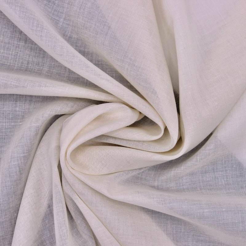 Cotton and polyester voile - cream