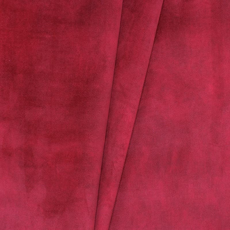 Embossed velvet fabric - raspberry